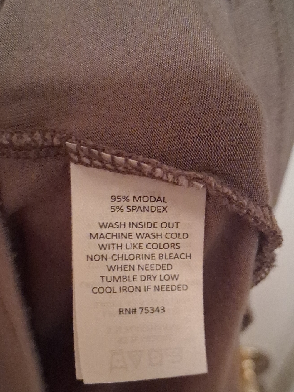 Willi Smith Scoop Neck Short Sleeve Top - Taupe  M - Picture 3 of 4